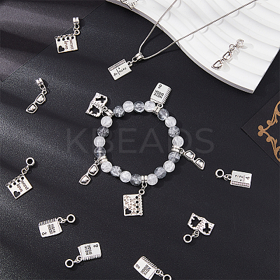 10 Sets Teachers' Day Tibetan Style Alloy European Dnagle Charm FIND-FH0006-83-1
