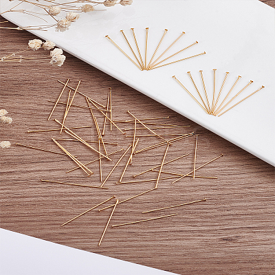 80Pcs Brass Flat Head Pins KK-LP0001-73-1