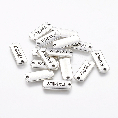 Tibetan Style Alloy Rectangle with Word Family Pendants LS-X-TIBEP-Q043-057-RS-1