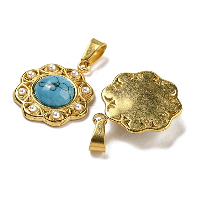 Synthetic Turquoise Pendants STAS-U024-16G-05-1