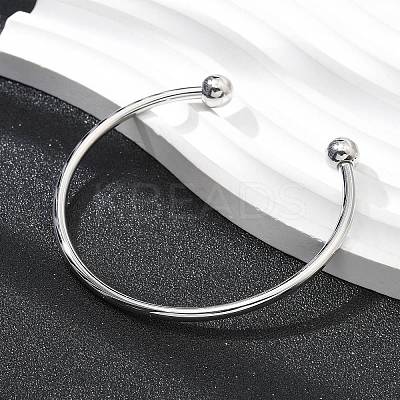 Brass Open Cuff Bangles BJEW-G736-07P-1