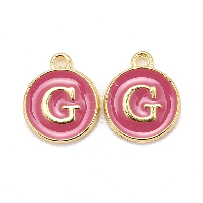 Golden Plated Alloy Enamel Charms X-ENAM-S118-08G-1