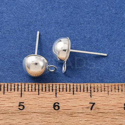 Brass Stud Earring Findings KK-G604-01S-04-1