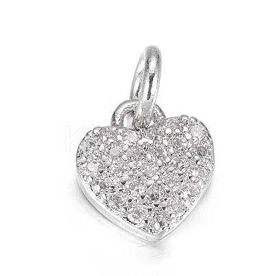 Brass Micro Pave Cubic Zirconia Charms LS-ZIRC-P060-41P-1