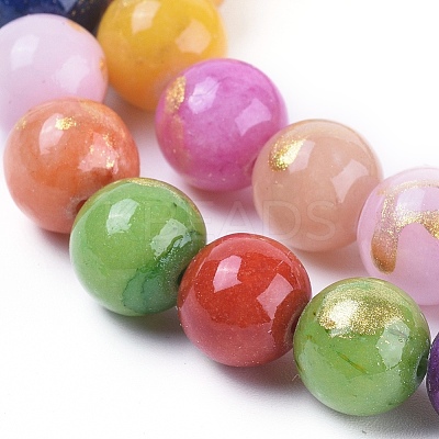 Natural Mashan Jade Beads Strands G-F670-A16-4mm-1