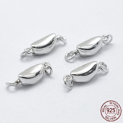 Anti-Tarnish Rhodium Plated 925 Sterling Silver Box Clasps LS-STER-F037-032P-1