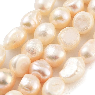 Natural Cultured Freshwater Pearl Beads Strands PEAR-P062-28E-1