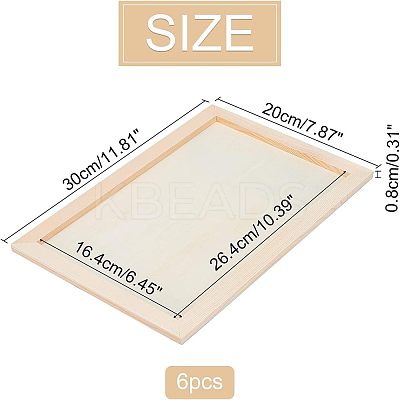 Wood Painting Canvas Panels LS-WOOD-WH0109-07-1
