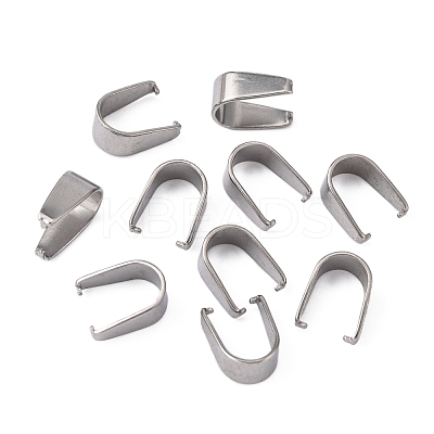 Tarnish Resistant 201 Stainless Steel Snap On Bails STAS-Q006-1-1