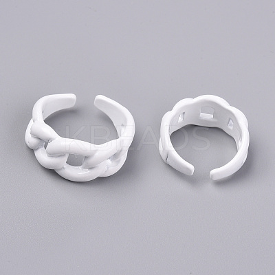 Spray Painted Alloy Cuff Rings RJEW-T011-25-RS-1