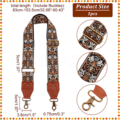 Ethnic Style Polyester Adjustable Bag Straps DIY-WH0449-62B-1