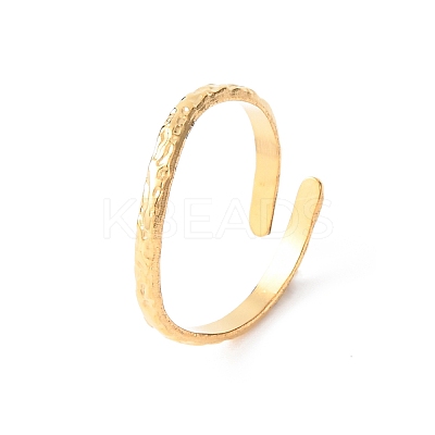304 Stainless Steel Open Cuff Rings for Women RJEW-K309-12G-1