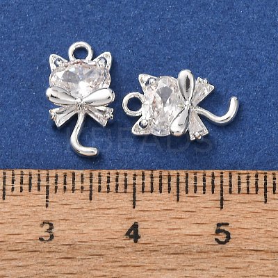 Brass with Cubic Zirconia Pendants KK-L270-08S-1