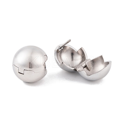Non-Tarnish Round 304 Stainless Steel Hoop Earrings for Women LS-EJEW-E311-06P-1