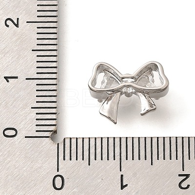 Brass Micro Pave Cubic Zirconia Beads KK-C085-09P-1