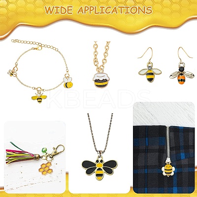 50Pcs 10 Styles Zinc Alloy Enamel Charms ENAM-CJ0003-87-1