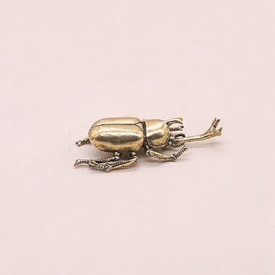 Brass Tea Pet Allomyrina Dichotoma Figurines Statues for Home Office Desktop Decoration PW-WG96CDA-01-1