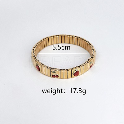 304 Stainless Steel Enamel Stretch Bracelets for Women FS-WG7EEC2-06-1