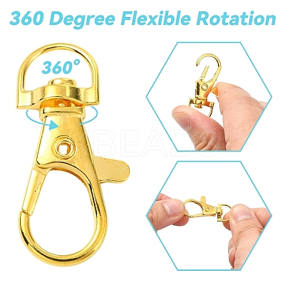 Alloy Swivel Lobster Claw Clasps & Split Key Rings Findings Kits DIY-YW0011-82-1