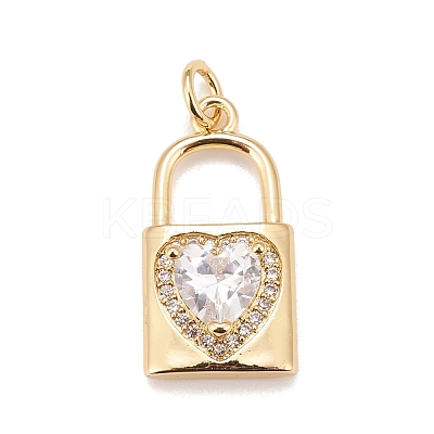 Brass Micro Pave Cubic Zirconia Pendants KK-A161-30G-1