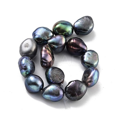 Dyed Natural Cultured Freshwater Pearl Beads Strands PEAR-P062-36C-1
