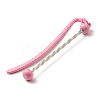 Iron & Alloy Bookmarks with Beadable Bar Pendant LS-AJEW-G055-02B-1
