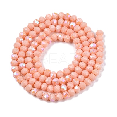 Electroplate Opaque Solid Color Glass Beads Strands LS-EGLA-A044-P3mm-L33-1