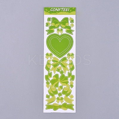 Bowknot Ribbon Pattern Decorative Labels Stickers DIY-L037-B05-1