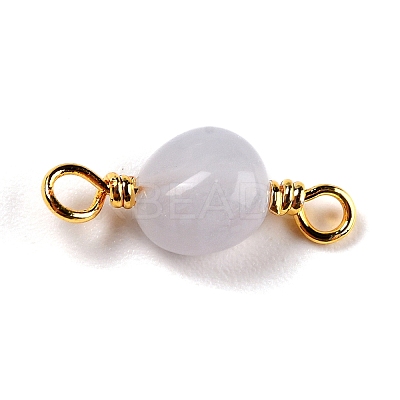 Natural Blue Lace Agate Links Connectors LS-G-K316-02H-G-RS-1