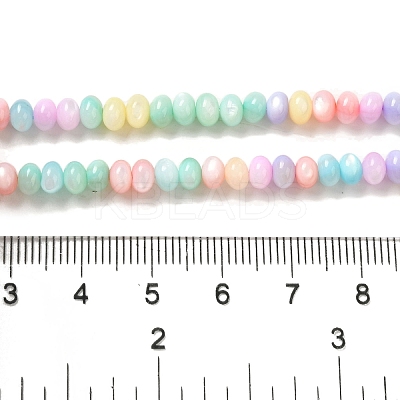 Rainbow Color Dyed Natural Freshwater Shell Beads Strands SHEL-G018-02G-1