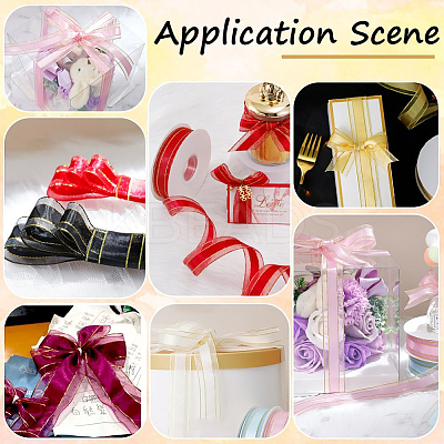 1Roll Solid Color Organza Ribbons ORIB-CY0001-03C-1