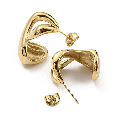 304 Stainless Steel Twist Infinity Stud Earrings EJEW-I286-03G-1