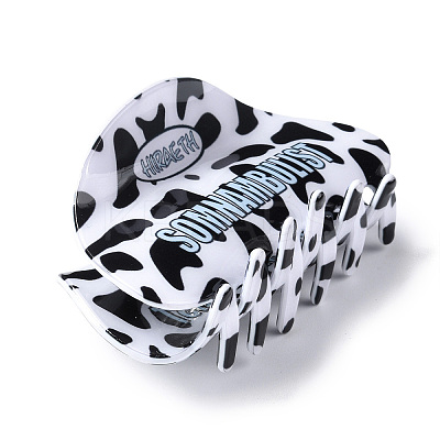 Leopard Print Pattern PVC Claw Hair Clips LS-PHAR-M013-02E-1