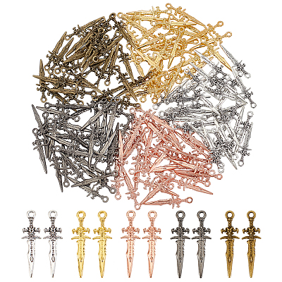 150Pcs 5 Colors Alloy Pendants FIND-GL0001-30-1