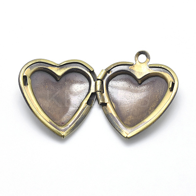 Brass Locket Pendants KK-F717-43AB-NR-1