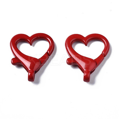 Spray Painted Eco-Friendly Alloy Lobster Claw Clasps PALLOY-T080-05G-NR-1