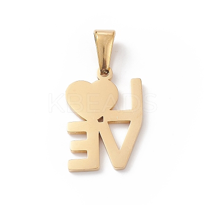 Valentine's Day PVD Vacuum Plating 304 Stainless Steel Pendants STAS-G284-14G-1