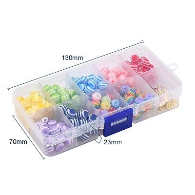 225Pcs Round Resin Beads DIY-YW0002-85-1