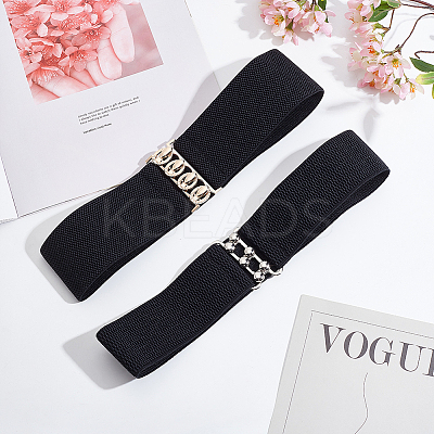 2Pcs 2 Styles Polyester Elastic Corset Belts AJEW-WR0002-19A-1