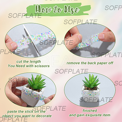 5M Self Adhesive Resin Star Tape DIY-SP0004-56E-1