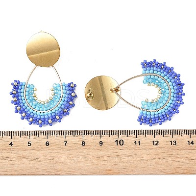 304 Stainless Steel Stud Earrings EJEW-MZ00755-02-1