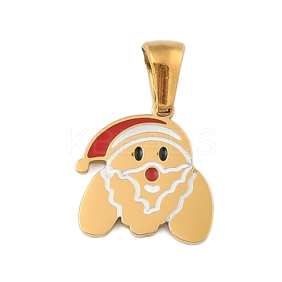 Christmas Theme 304 Stainless Steel Pendants STAS-R007-01M-G-1