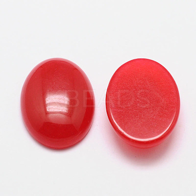 Dyed Oval Natural Jade Cabochons X-G-K021-25x18mm-07-1