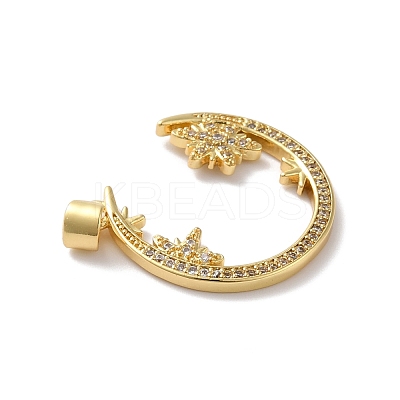Rack Plating Brass Micro Pave Cubic Zirconia Pendants KK-A160-16G-1