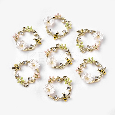 Alloy Enamel Pendants X-ENAM-N051-17-1