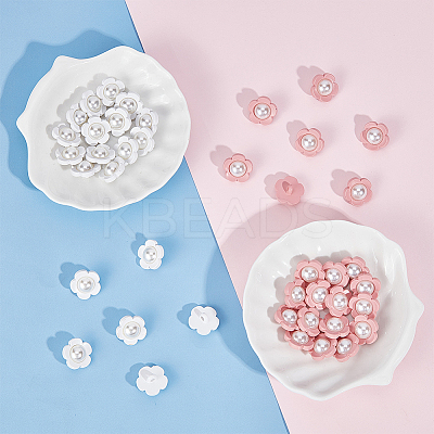 50Pcs 2 Colors 1-Hole Plstic Shank Buttons BUTT-GF0001-16-1