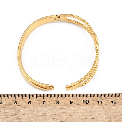 304 Stainless Steel Hinged Bangles for Women BJEW-C114-04G-1