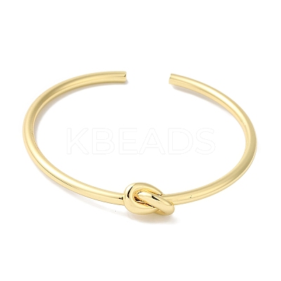 Brass Open Cuff Bangles BJEW-C070-06G-1