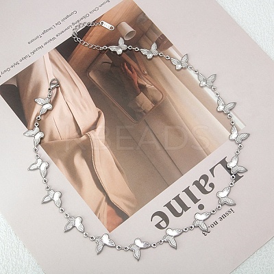 304 Stainless Steel Link Chain Necklaces LS-NJEW-Q033-01A-P-1