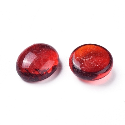 Transparent Flat Back Glass Cabochons GLAA-WH0015-30E-1